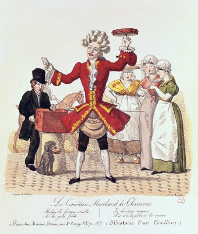 The Street Singer, engraved by Alois Senefelder by Auguste de Valmont